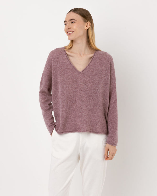 Pull Wool col v - laine et cachemire