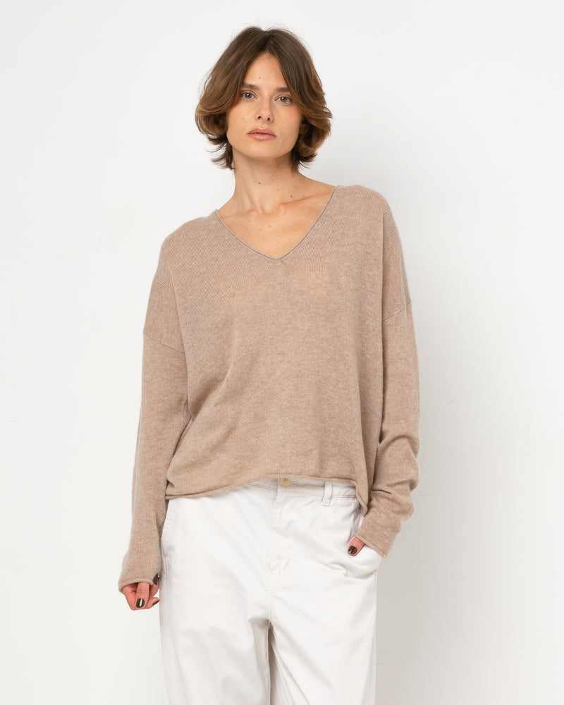 Pull Wool col V - laine et cachemire