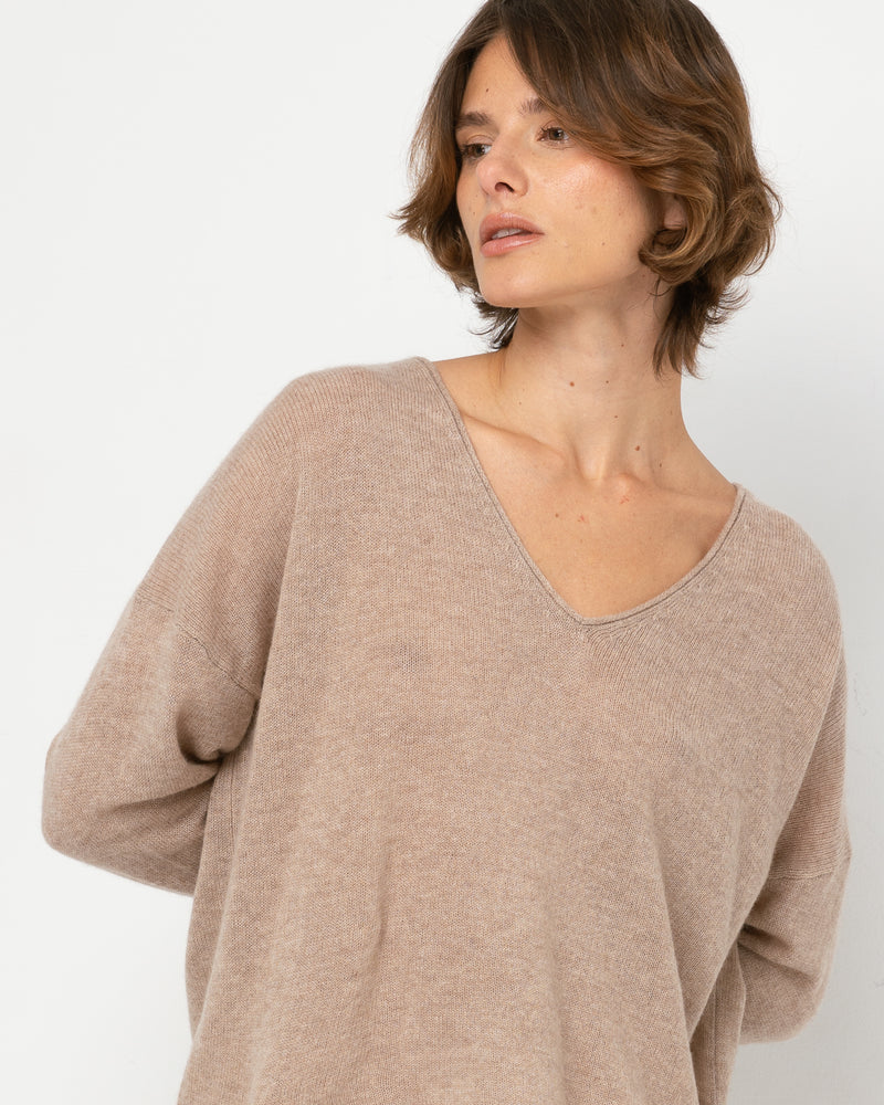 Pull Wool col V - laine et cachemire