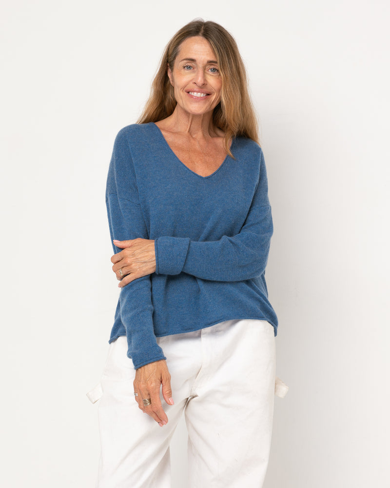 Pull Wool col V - laine et cachemire