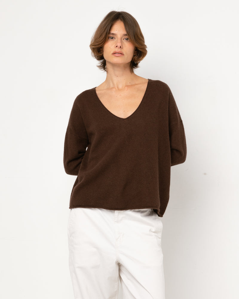 Pull Wool col V - laine et cachemire