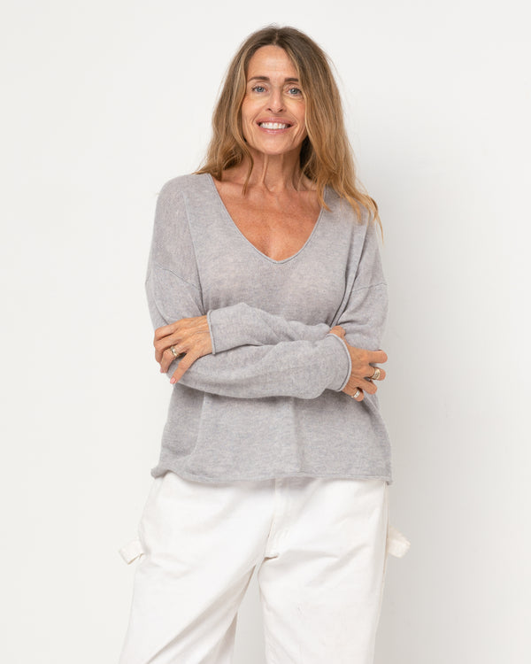 Pull Wool col V - laine et cachemire