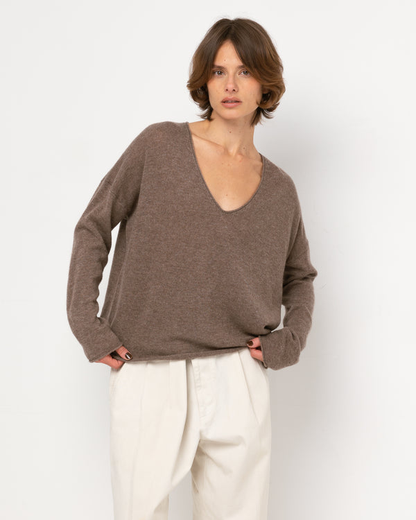 Pull Wool col V - laine et cachemire