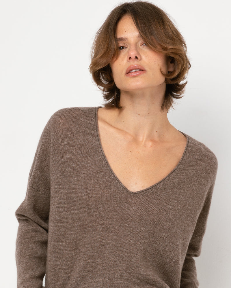 Pull Wool col V - laine et cachemire