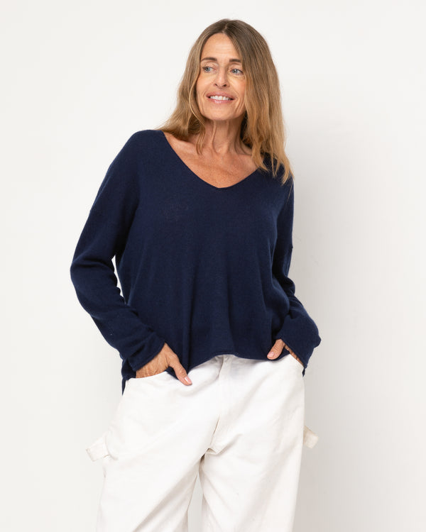 Pull Wool col V - laine et cachemire