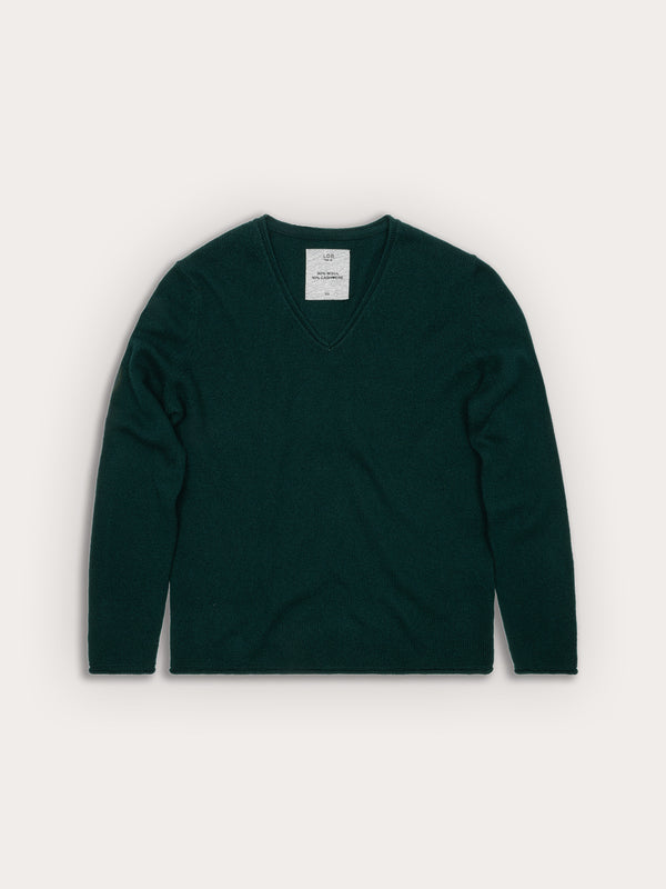 Pull Wool col v - laine et cachemire