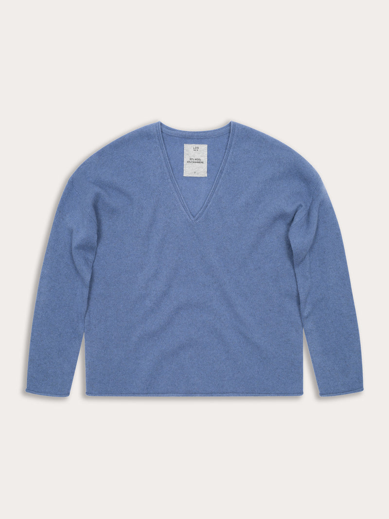 Pull Wool col v - laine et cachemire
