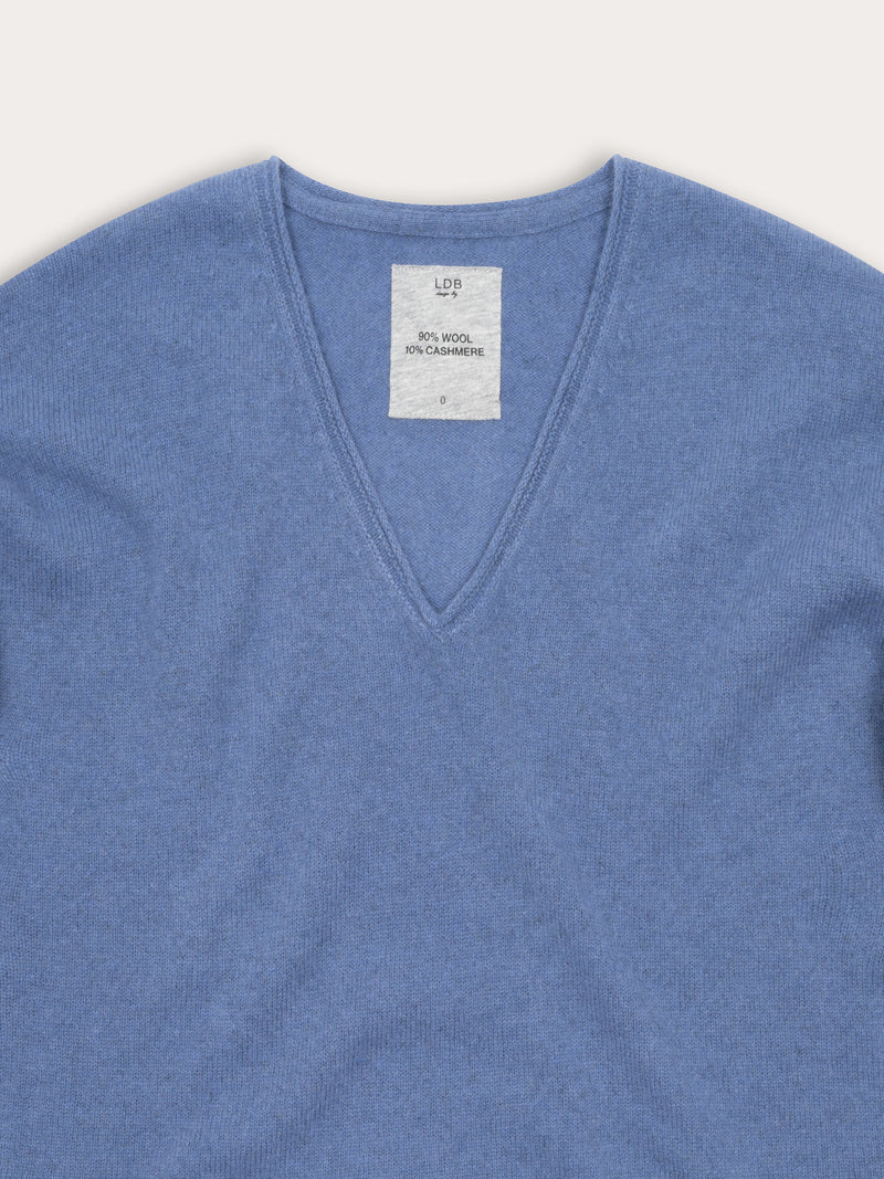 Pull Wool col v - laine et cachemire