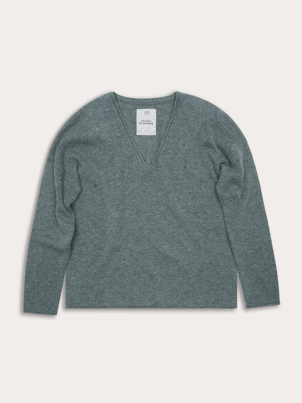 Pull Wool col v - laine et cachemire