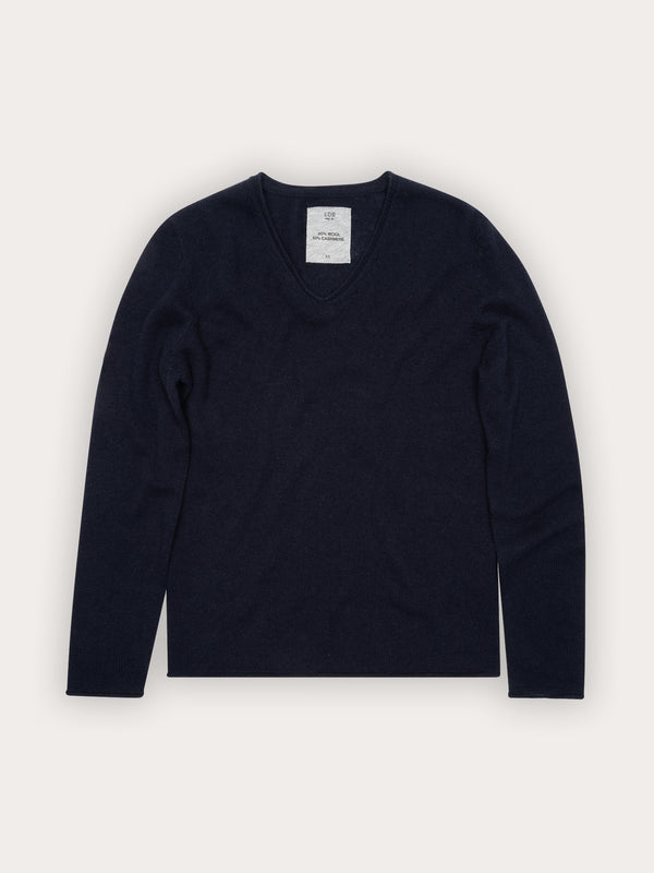 Pull Wool col v - laine et cachemire