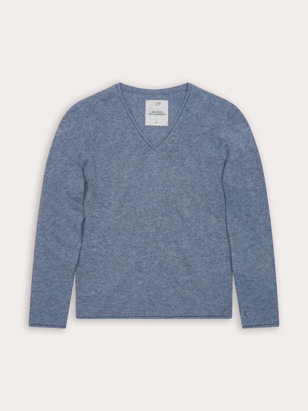 Pull Wool col v - laine et cachemire