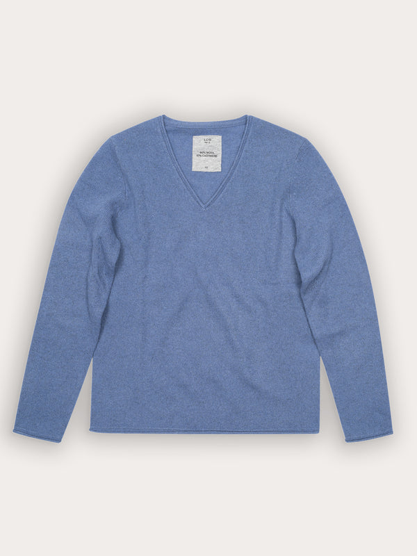 Pull Wool col v - laine et cachemire