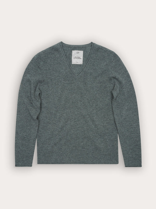 Pull Wool col v - laine et cachemire