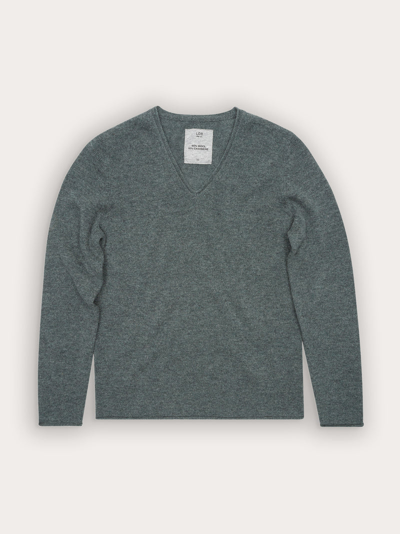 Pull Wool col v - laine et cachemire