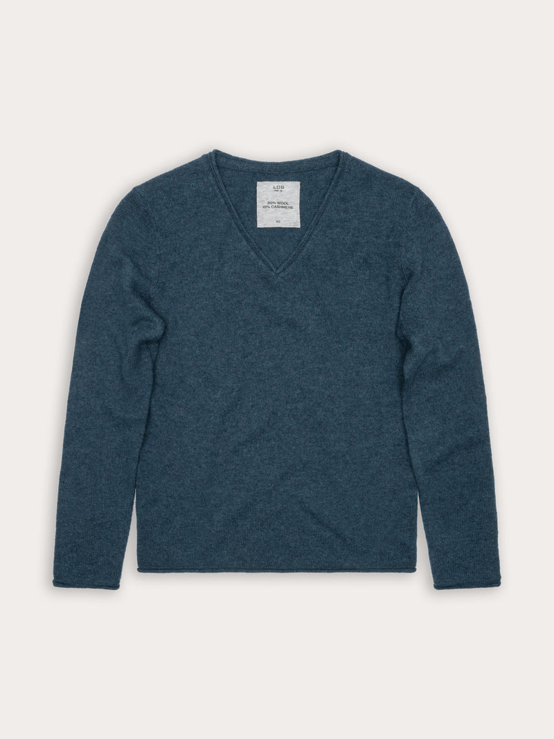 Pull Wool col v - laine et cachemire