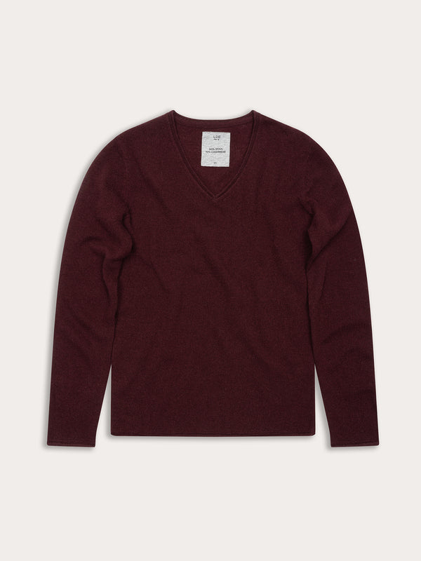 Pull Wool col v - laine et cachemire