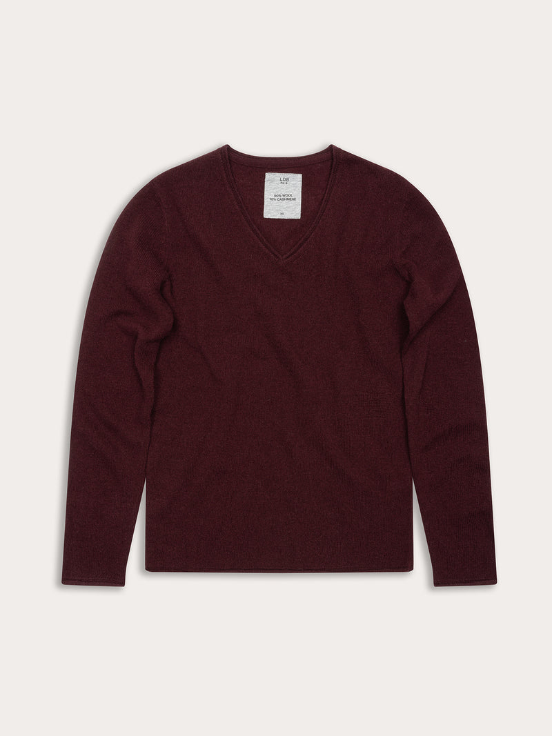 Pull Wool col v - laine et cachemire