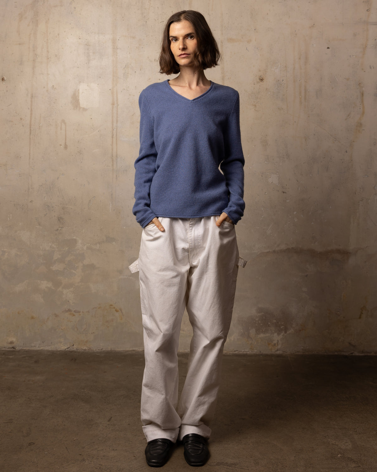 Pull Col V En Laine D'agneau Henri Lloyd Pour Femme - Rose - Occasion Très Bon état