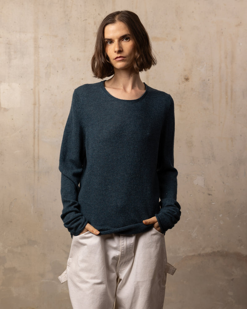 Pull Wool col rond - 95% Laine 5% Cachemire - 428DARKGREEN