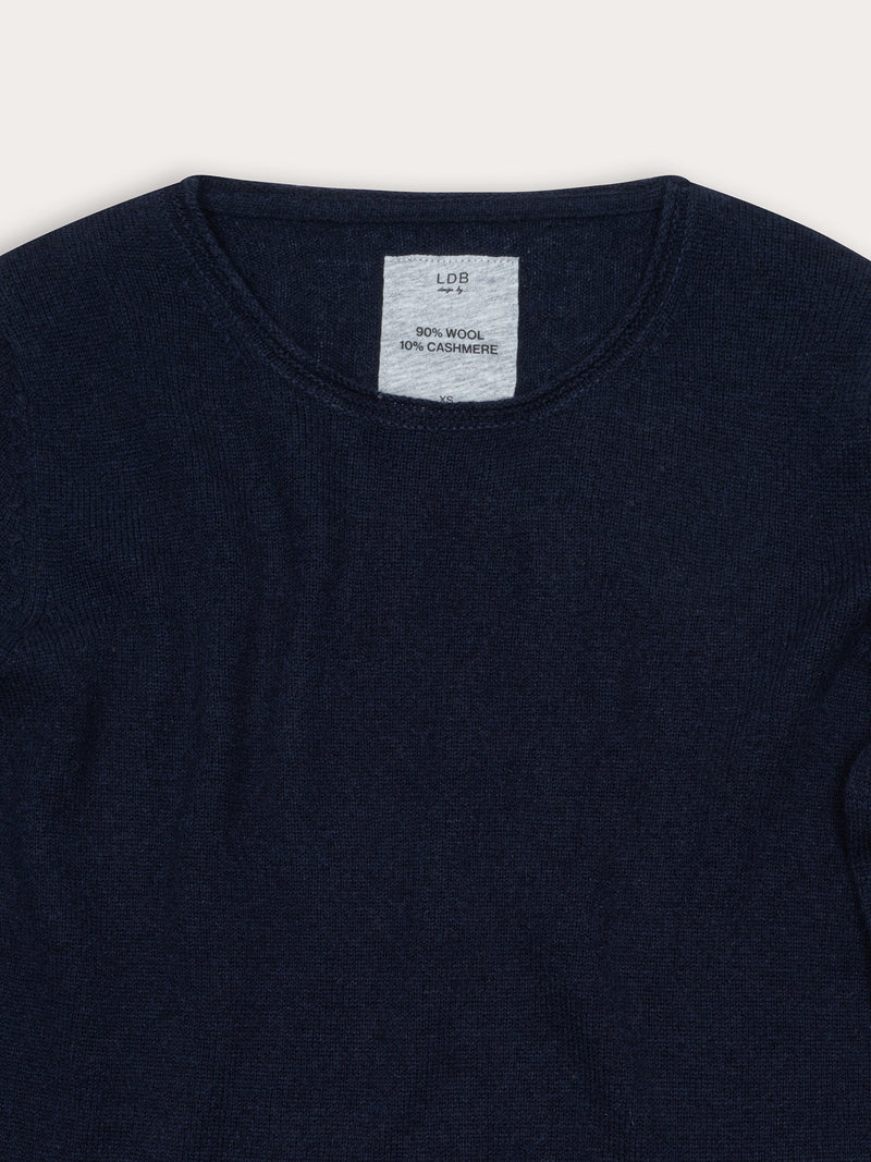 Pull Wool col rond - 95% Laine 5% Cachemire