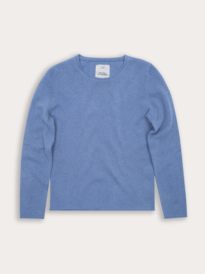 Pull Wool col rond - 95% Laine 5% Cachemire - 329LIGHTBLUE
