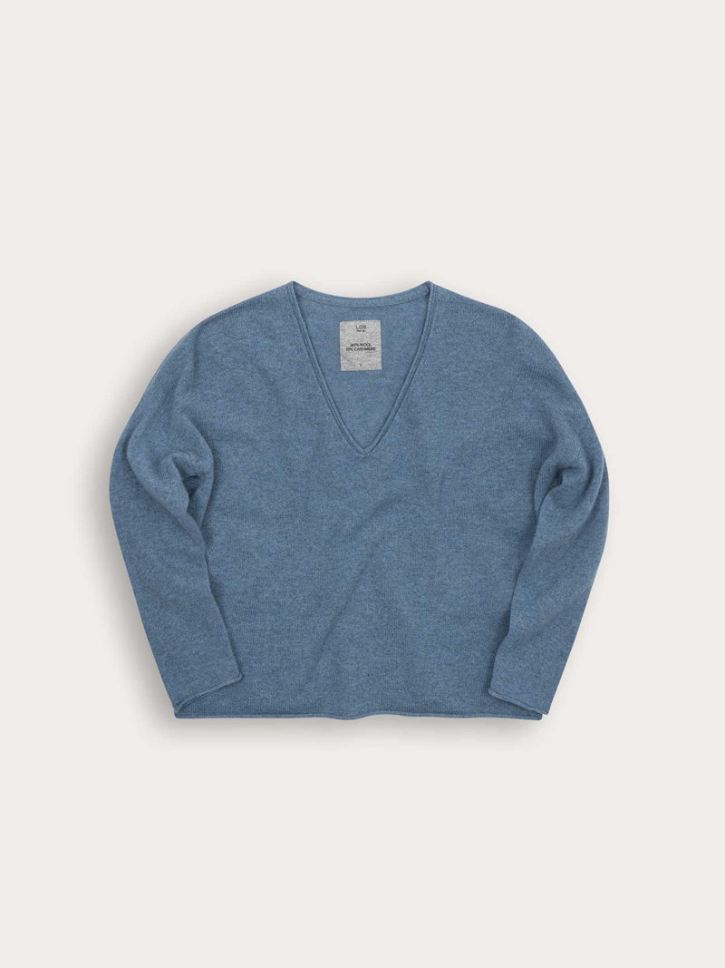 Pull Wool col v - laine et cachemire