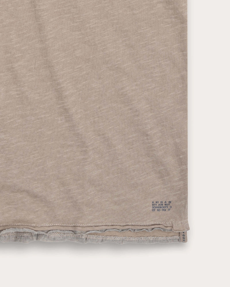 T-shirt EASYY col v - 100% coton - 216TAUPE