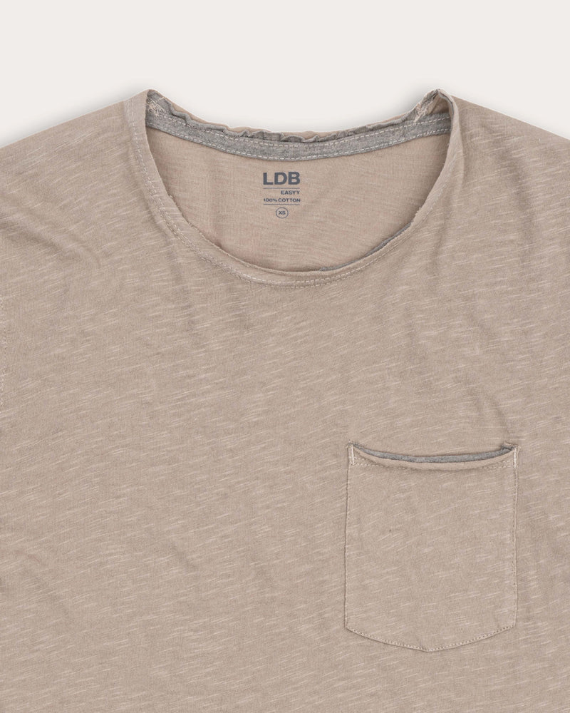 T-shirt EASYY col rond - 100% coton - 216TAUPE