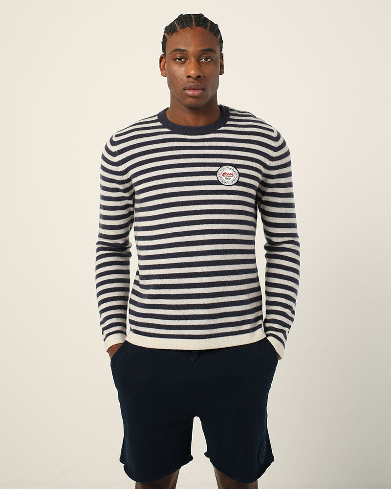 FFRESH sweater with sailor collar - 100% cashmere