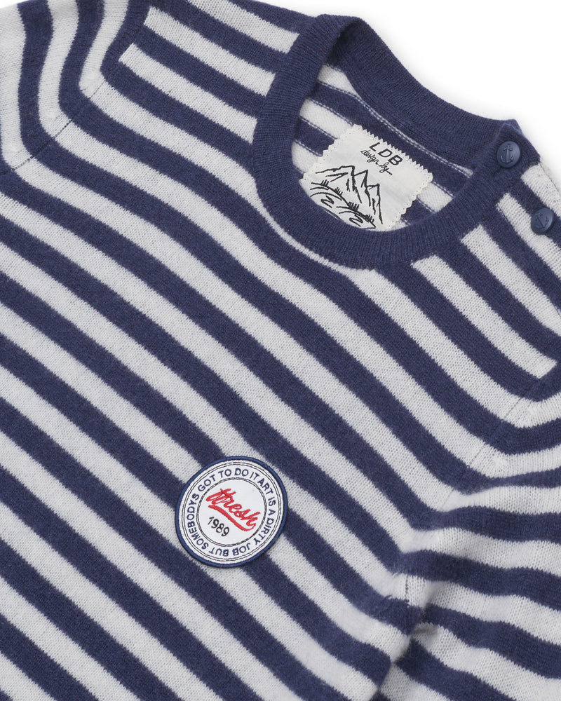 FFRESH sweater with sailor collar - 100% cashmere