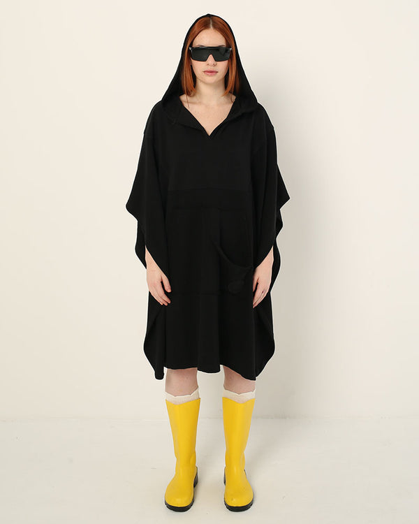 Terry poncho in 100% cotton